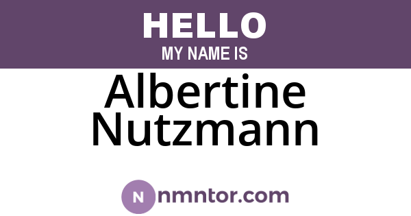 Albertine Nutzmann