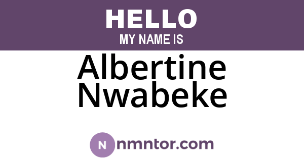 Albertine Nwabeke