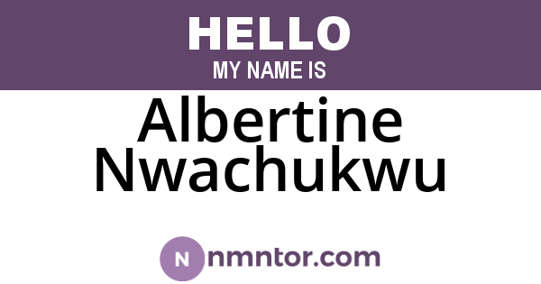 Albertine Nwachukwu
