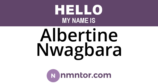 Albertine Nwagbara