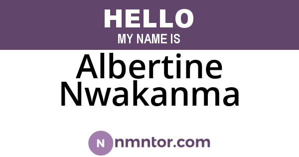 Albertine Nwakanma