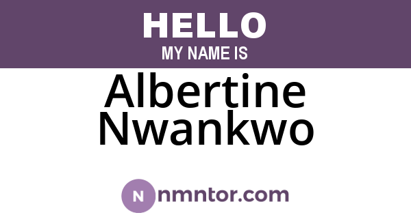 Albertine Nwankwo