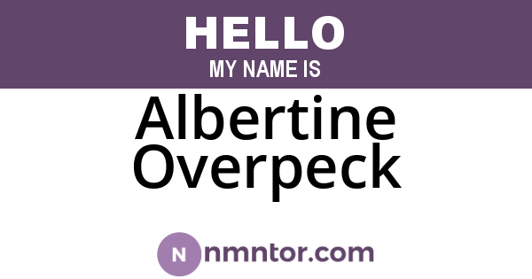Albertine Overpeck