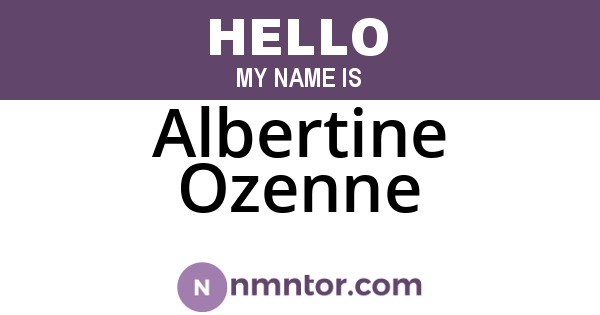 Albertine Ozenne