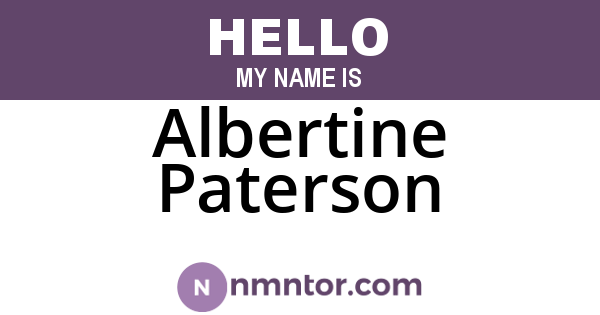 Albertine Paterson