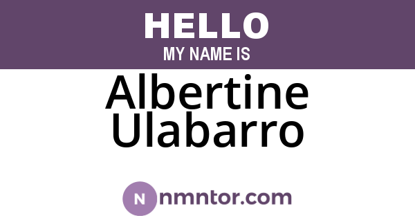 Albertine Ulabarro