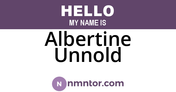 Albertine Unnold