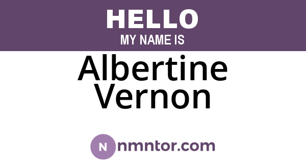 Albertine Vernon