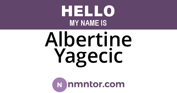 Albertine Yagecic