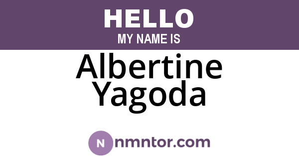 Albertine Yagoda