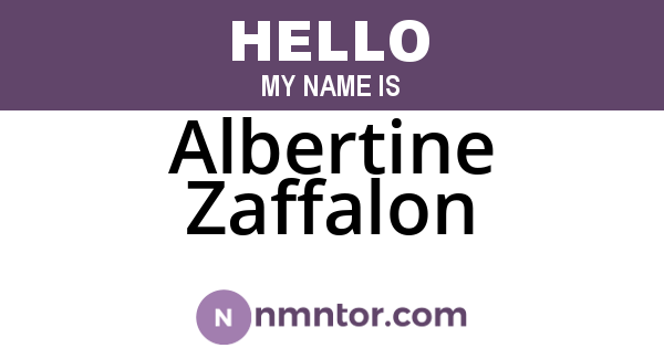 Albertine Zaffalon