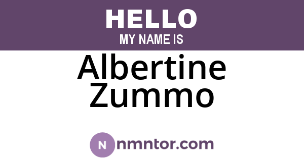 Albertine Zummo