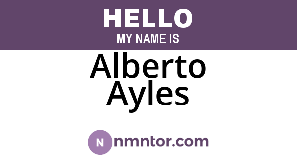 Alberto Ayles