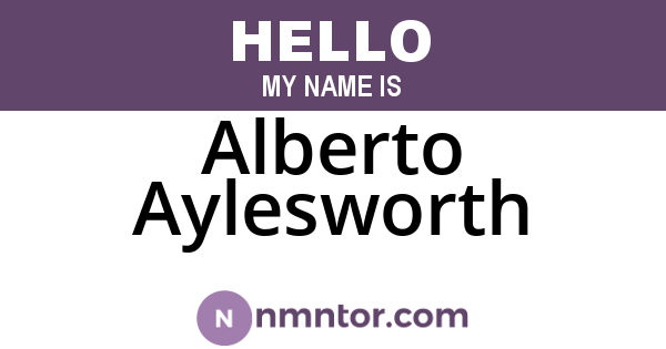 Alberto Aylesworth
