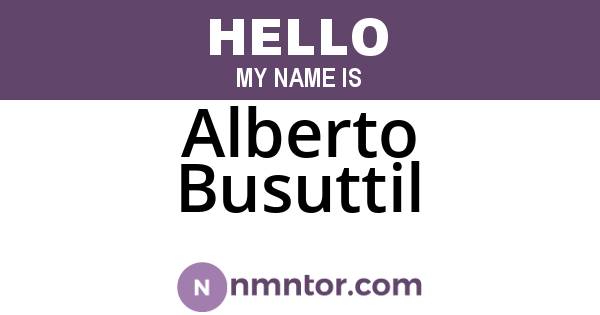 Alberto Busuttil
