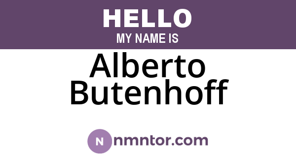 Alberto Butenhoff