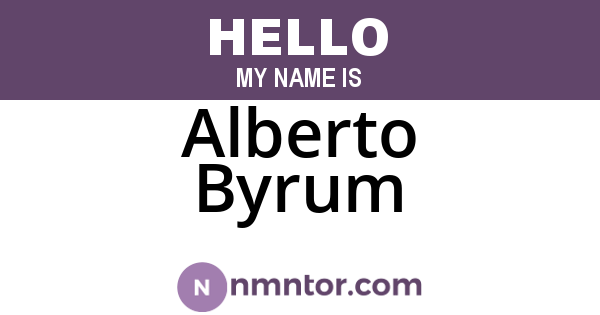 Alberto Byrum