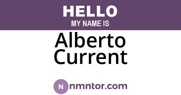 Alberto Current