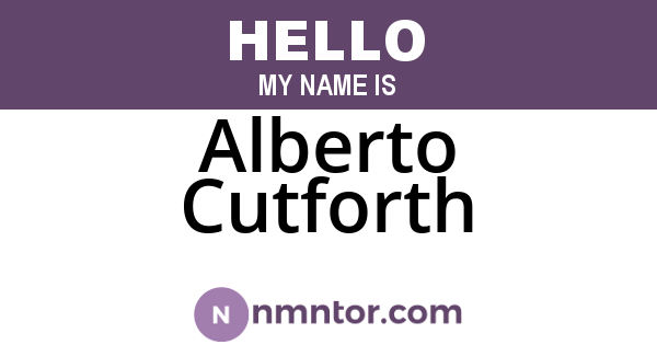 Alberto Cutforth