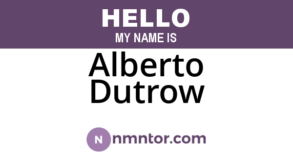 Alberto Dutrow