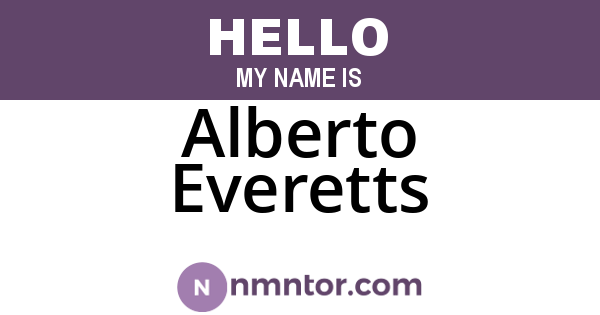 Alberto Everetts