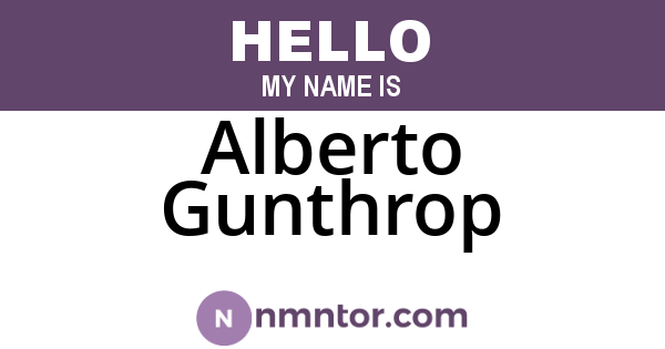 Alberto Gunthrop