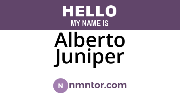 Alberto Juniper