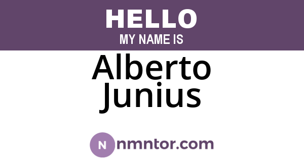 Alberto Junius