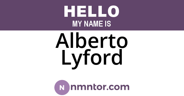 Alberto Lyford