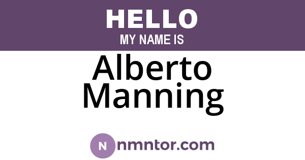 Alberto Manning