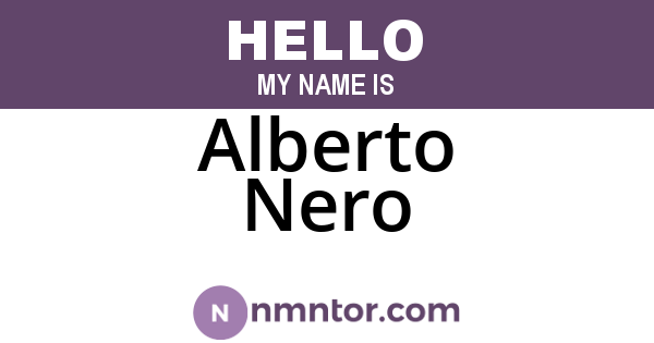 Alberto Nero