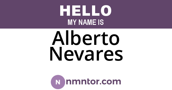 Alberto Nevares