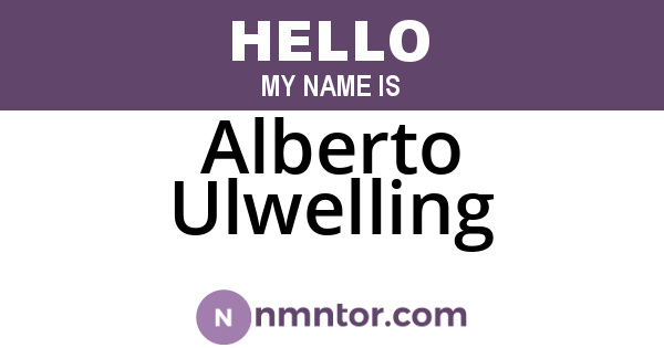 Alberto Ulwelling
