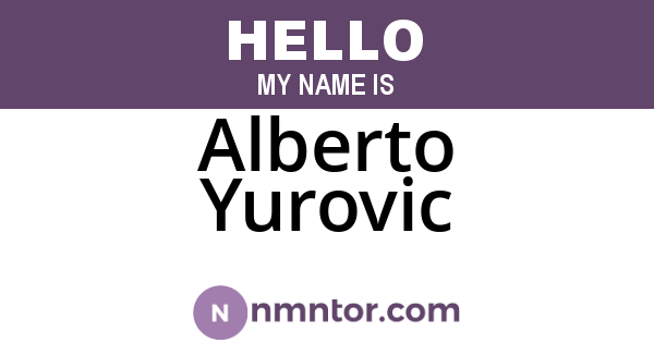 Alberto Yurovic