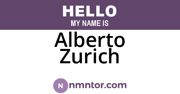 Alberto Zurich