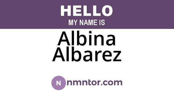 Albina Albarez