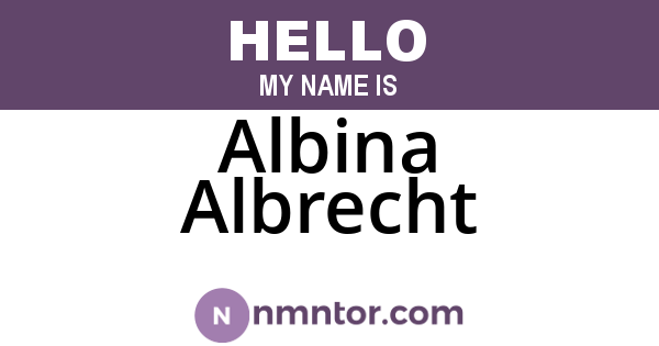 Albina Albrecht