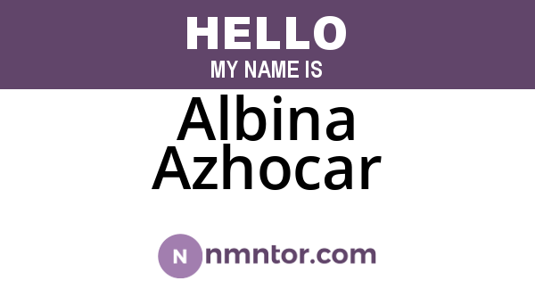 Albina Azhocar