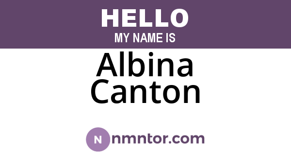 Albina Canton