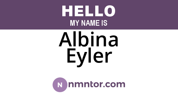 Albina Eyler