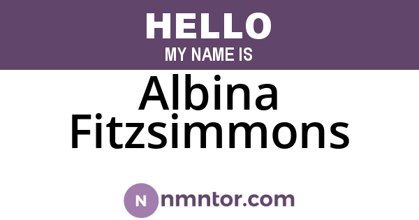 Albina Fitzsimmons