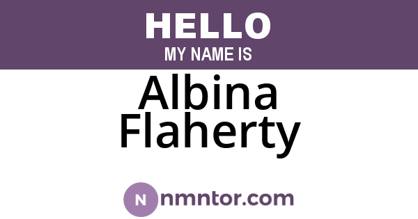 Albina Flaherty