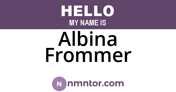 Albina Frommer