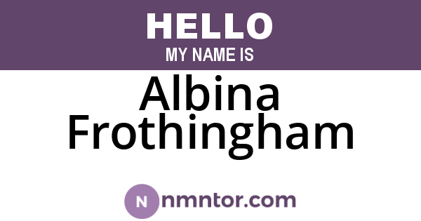 Albina Frothingham