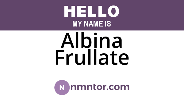 Albina Frullate