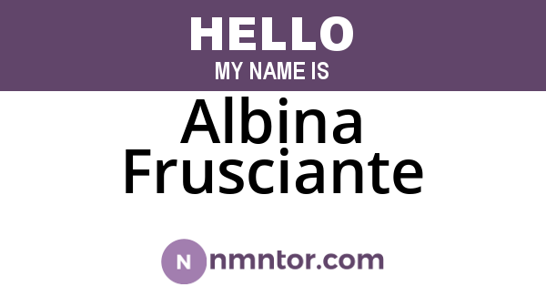 Albina Frusciante