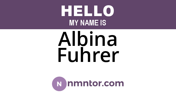 Albina Fuhrer