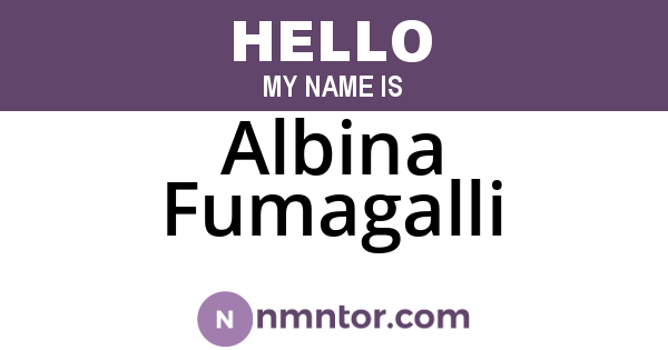 Albina Fumagalli