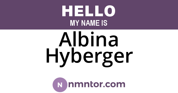 Albina Hyberger