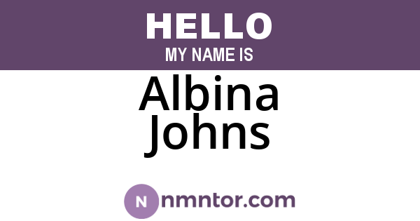 Albina Johns
